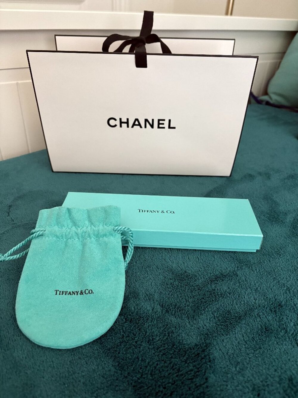 Chanel Gift Bag and Tiffany & Co. Box and Pouch